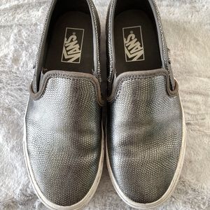 Slip On Silver Metallic Vans
